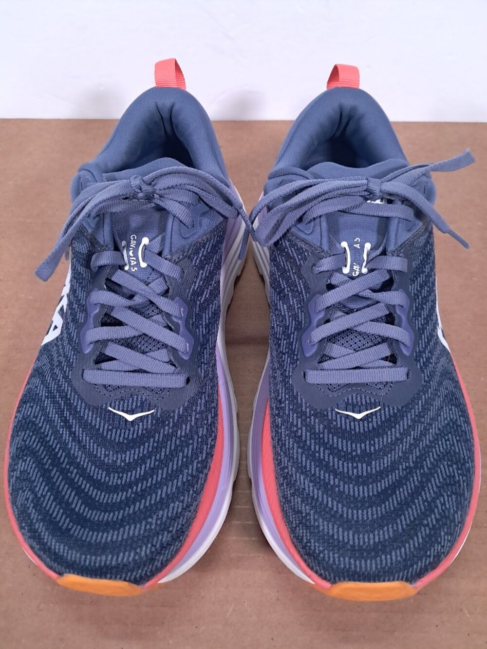 Hoka Gaviota 5 Shoes Women 9.5 B Anchor / Grapefruit Athletic Running Sneakers - Picture 7 of 16